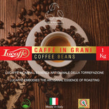 Lucaffé - Kaffeebohnen Mamma Lucia, 1 kg | Kaffee aus ganzen Bohnen für cremigen Espresso | Helle Röstung | intensywniejszy i kremowy Gesmack