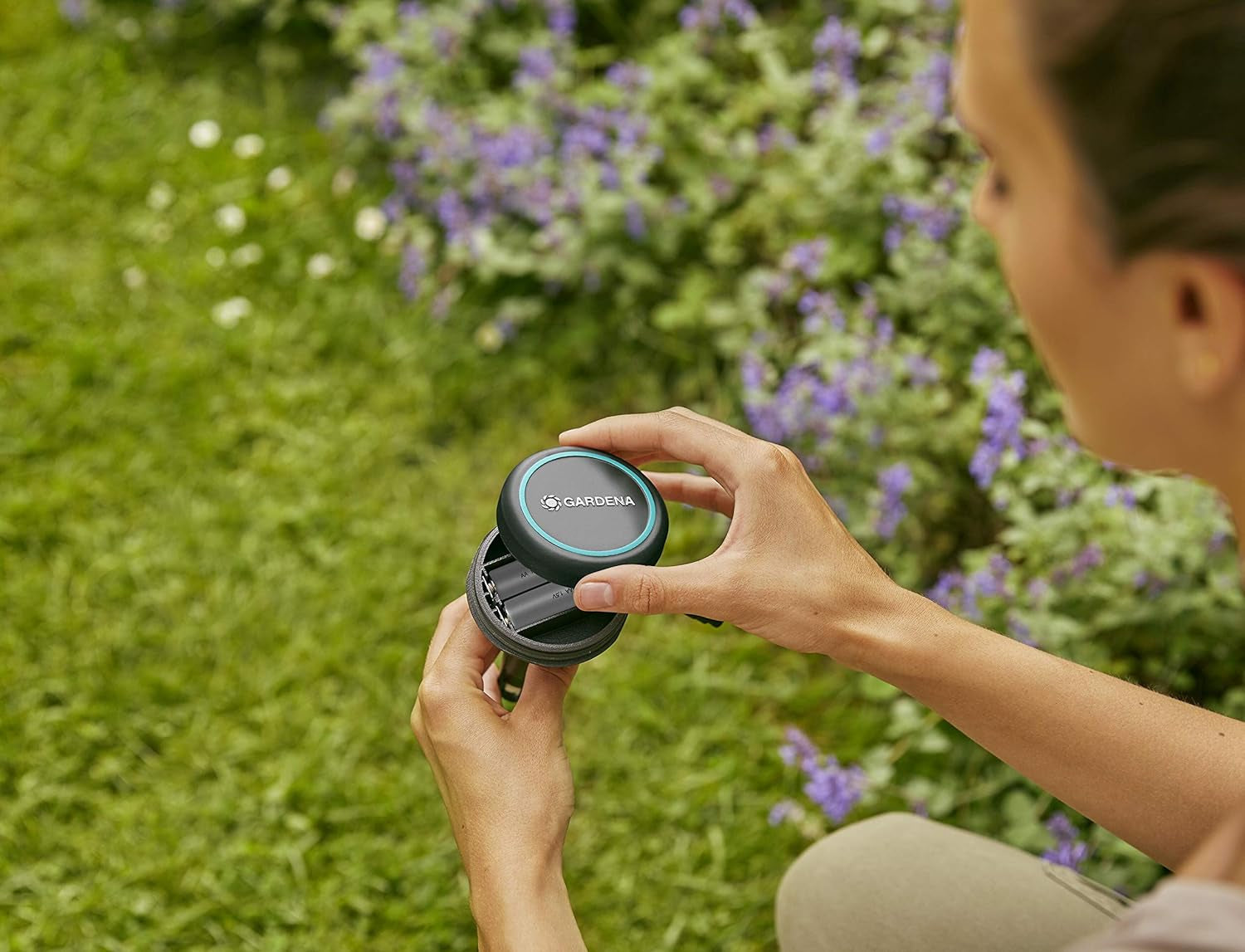 Przedłużacz Gardena (10 m) do czujnika deszczu i czujnika wilgotności gleby, kabel połączeniowy z systemem Easy Click, z możliwością przedłużenia do 105 m, do użytku naziemnego i podziemnego (01868-20)