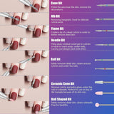 Bity Depvko 30 Stück Nagelfräser Aufsätze, 3/32'' Keramik Bohrer Für Nägel Acryl Diamant-Nagelhaut-Efile-Hartmetall-Retferner Für Zuhause Salon Gel, Maniküre Pediküre-Werkzeuge (Inklusive 3 Etueln)