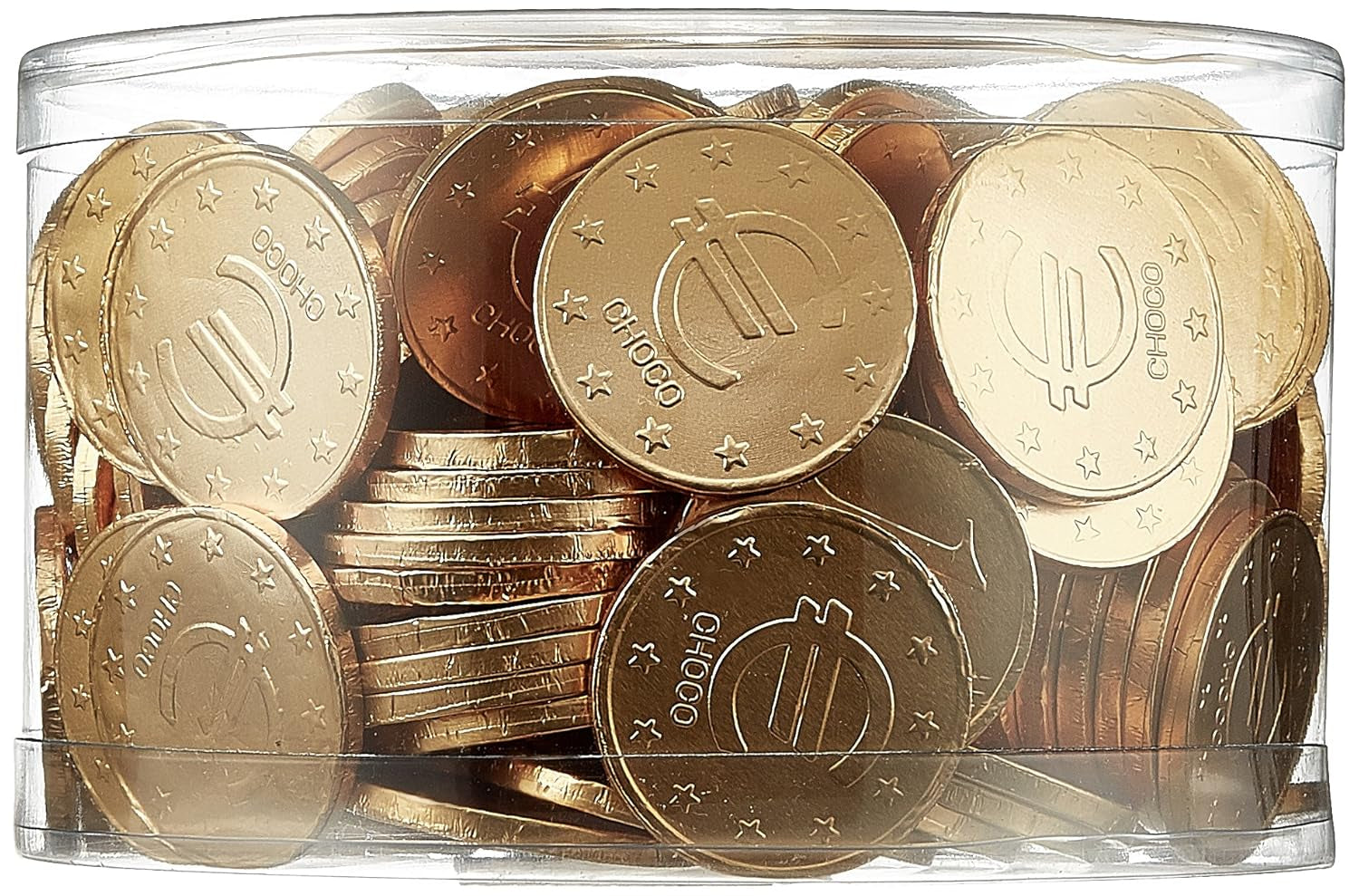 Theobroma Goldgeld Schokoladen Euros, Lose Münzen in Der Dose, opakowanie 1Er (1 X 1 Kg) Naty Shop Goldgeld