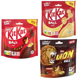 Opakowanie kulek Nestlé z mlekiem, białe, Karmelowy Lew (3 x 130g)