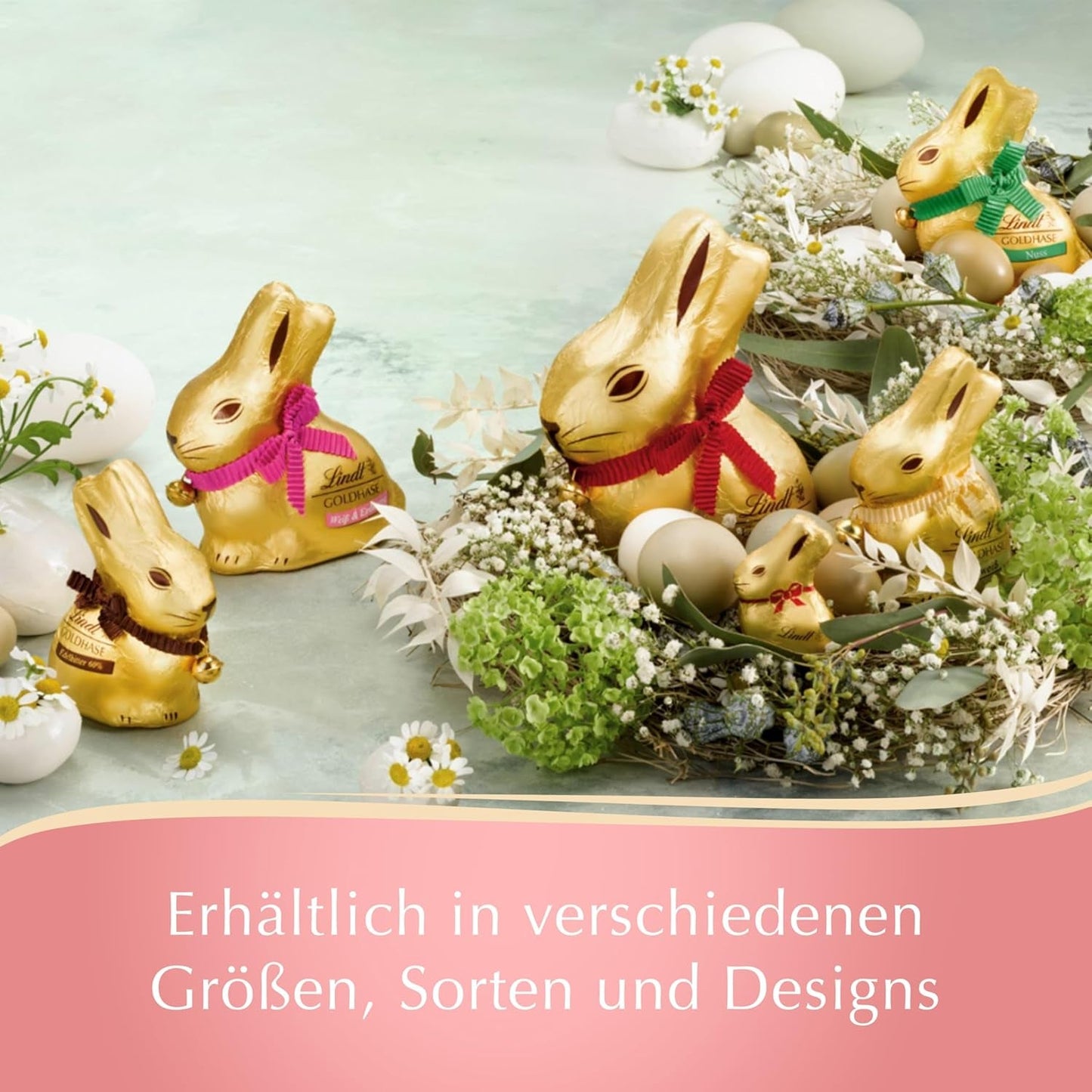 Lindt Czekoladowy Złoty Króliczek | Złoty Króliczek 100g | Czekolada mleczna premium z króliczkiem wielkanocnym | Czekolada Wielkanocna | Prezent czekoladowy | Czekoladowy Króliczek | Zając Wielkanocny
