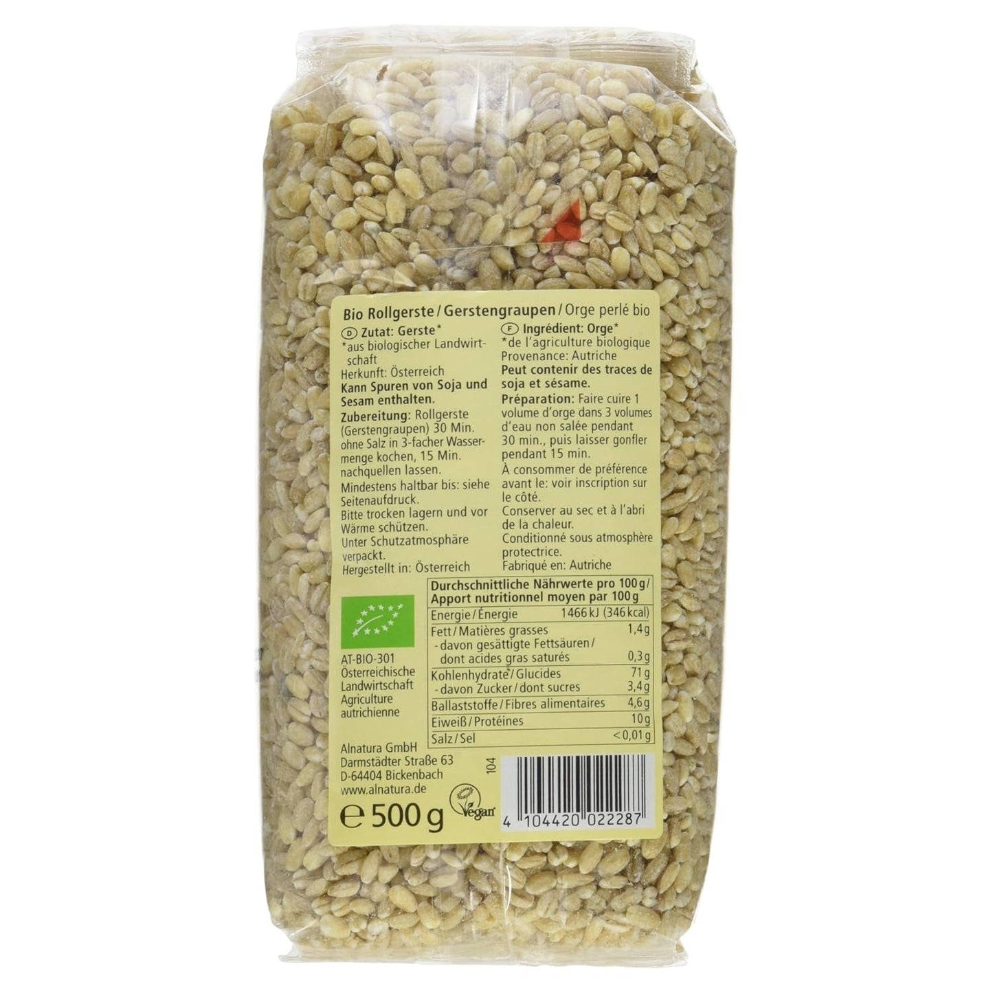 Ekologiczna kasza perłowa, kasza perłowa, 500g