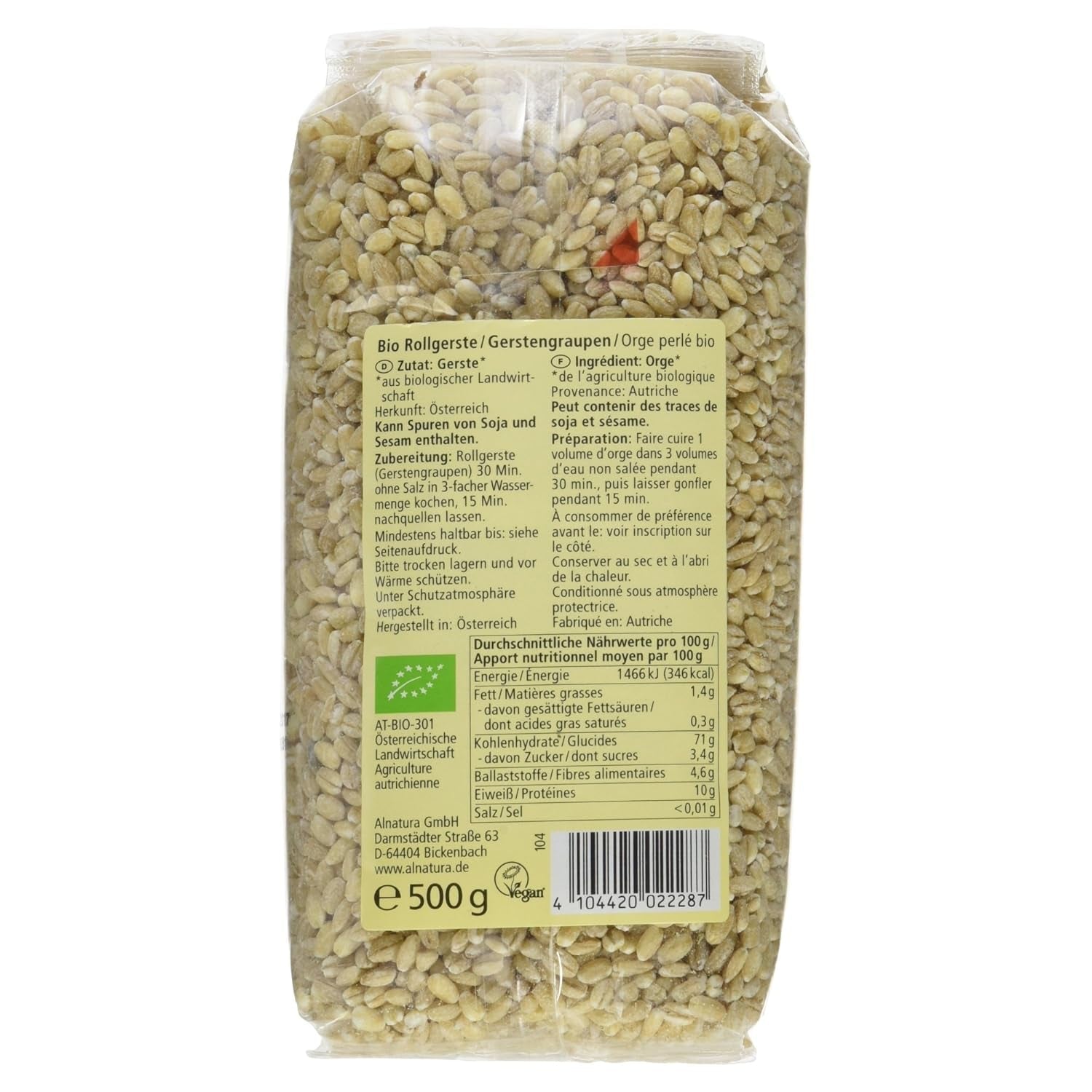 Ekologiczna kasza perłowa, kasza perłowa, 500g
