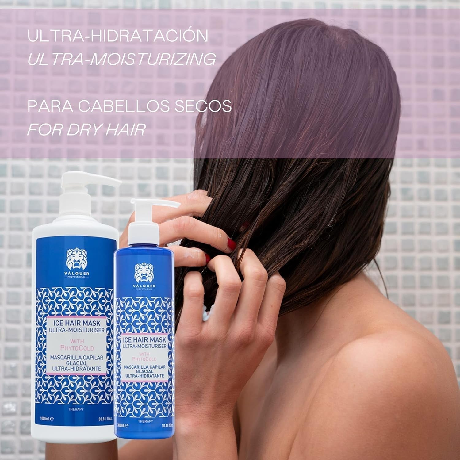 Valquer Profesional Ice Hair Mask - Ultranawilżająca maska do włosów bez siarczanów, soli i silikonów Naty Shop maska do włosów