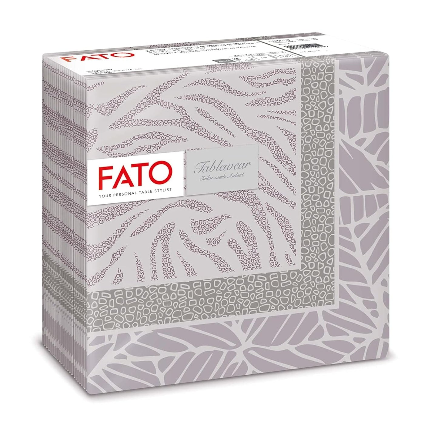 Fato - Serwetki papierowe suche, airlaid, efekt tekstylny, opakowanie 50 serwetek, 40X40 złożone w formacie 4, Tropicana Decor