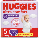 Pieluszki Huggies Ultra Comfort, rozmiar 5 (12-17 kg), 56 szt