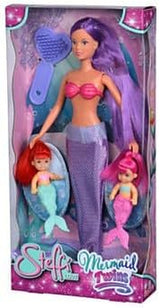 Simba 105734162001 105734162 - Steffi Love The Twin Mermaids / dwa warianty / Steffi jako syrenka / z dwiema małymi syrenkami / modna lalka / 29 cm, dla dzieci od 3 lat