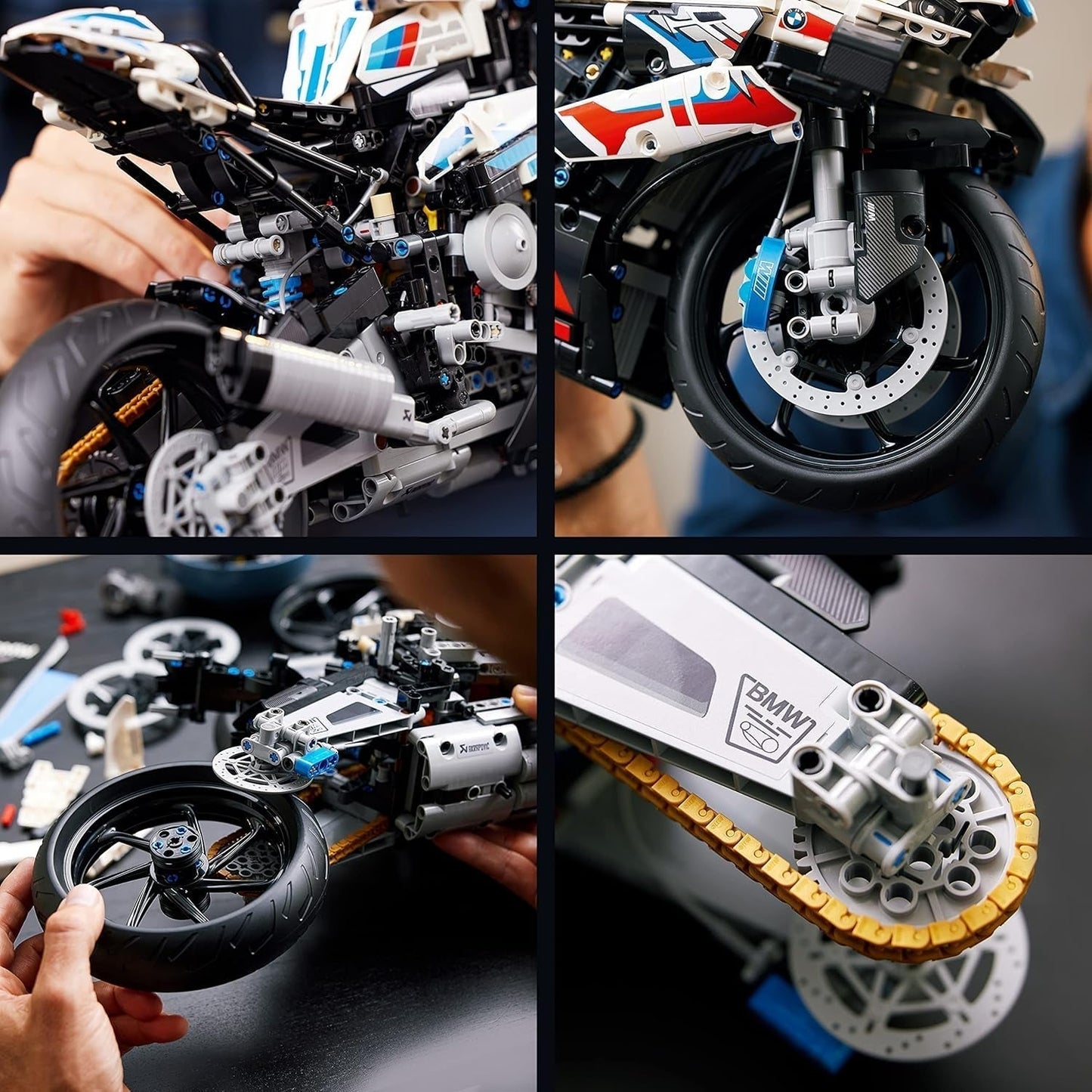 LEGO Technic Model motocykla BMW M 1000 RR Zestaw modeli dla dorosłych jako prezent rękodzielniczy dla mężczyzn i kobiet Wystrój domu lub biura 42130 Zestawy do budowania Besuche den LEGO-Store