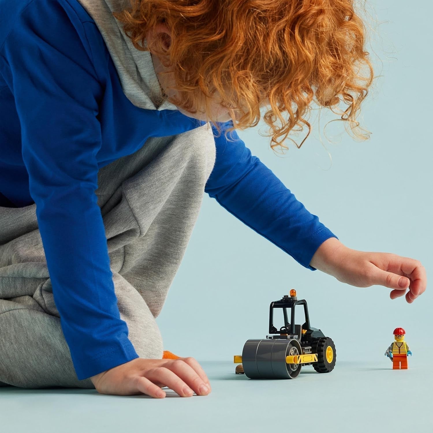 LEGO City walec budowlany dla 5-letnich dzieci walec parowy z minifigurką pracownika budowlanego pomysłowa zabawa dla chłopców i dziewcząt mały zabawny prezent 60401 zestawy konstrukcyjne Besuche den LEGO-Store