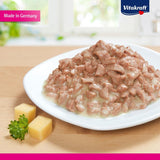Vitakraft Poésie Création, mokra karma dla kota, mokra karma dla kota w sosie, z indykiem w sosie serowym, opakowanie zbiorcze, bez dodatku cukru i zbóż (15 x 85g)