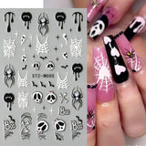 JMEOWIO Nagelsticker Halloween 6 Blatt Nail Art Naklejka Selbstklebend Nagelaufkleber Dekoration Nageldesign Zubehör