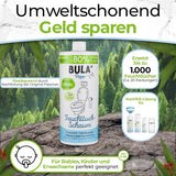 Butelka uzupełniająca BULA® Popo (750 ml) TYLKO DO NAPEŁNIENIA naszych butelek 150 ml i 50 ml! | Zastępuje aż 1000 chusteczek! | Ze składnikami naturalnego pochodzenia