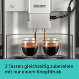 Automatyczny ekspres do kawy Siemens EQ.6 plus s300 TE653501DE, do wielu specjałów kawowych, spieniacz do mleka, młynek ceramiczny, podwójna funkcja kawy, zapobiega osadzaniu się kamienia, automatyczne czyszczenie parą, 1500 W, srebrny