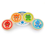 Zabawka muzyczna Baby Einstein Magic Touch z drewnianym bębnem od 6 miesięcy i więcej oraz muzyczny wobler Hape Penguin, kolorowa chwiejąca się melodia, zabawka Roly-Poly od 6 miesięcy i więcej Bebe Toys Naty Shop