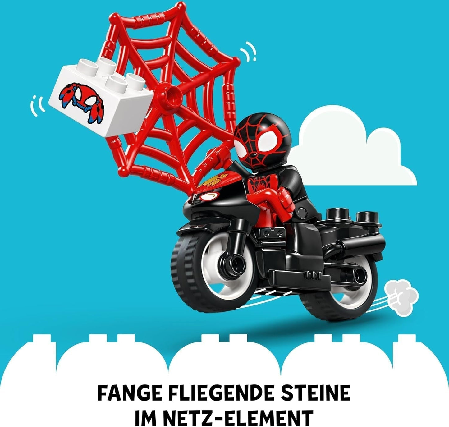 LEGO DUPLO Marvel Spins Motocyklowa przygoda, zestaw fantasy do serialu telewizyjnego Spiderman i jego super przyjaciele, zabawka edukacyjna do budowania i przebudowy dla dzieci w wieku od 2 lat 10424 Zestawy do budowania Besuche den LEGO-Store
