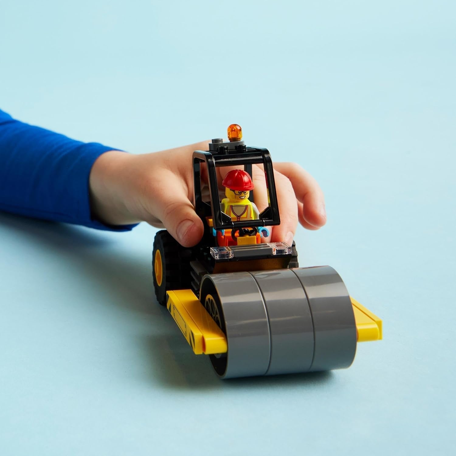 LEGO City walec budowlany dla 5-letnich dzieci walec parowy z minifigurką pracownika budowlanego pomysłowa zabawa dla chłopców i dziewcząt mały zabawny prezent 60401 zestawy konstrukcyjne Besuche den LEGO-Store
