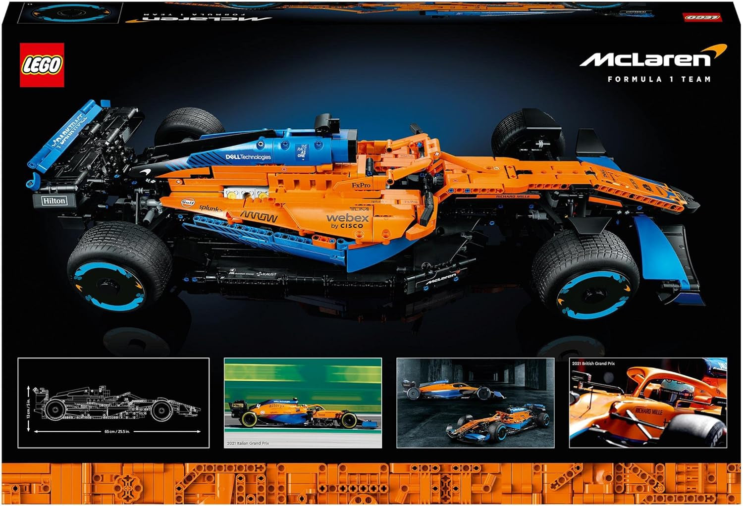Lego Technic Samochód wyścigowy Formuły 1 McLaren — dorosły model F1 z silnikiem V6 i układem kierowniczym — Prezent dla fanów sportów motorowych i kolekcjonerów — 42141 Zestawy do budowania Besuche den LEGO-Store