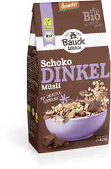 Bauck HOF Dinkelmüsli Schokozart, 425 g (opakowanie 1 Er) Zboża Naty Shop 12 X 425 Gr