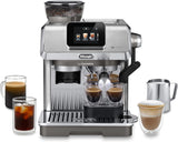 De'Longhi La Specialista Arte EC9155.MB ekspres do kawy z kolbą ze młynkiem, 8 stopni mielenia, ciśnienie 15 barów, 3 ustawienia temperatury, spieniacz do mleka, 1550 W, zbiornik 1,7 l, stal nierdzewna/czarny, w zestawie zestaw baristy