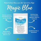 Magic Blue Spirulina Naturalny barwnik spożywczy w proszku Niebieski (surowy wegański) Ciemnoniebieski do jasnego pastelowego błękitu - Fikocyjanina Algi w proszku Barwnik spożywczy - Naturalny barwnik spożywczy | Czyste 5G
