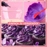 Barwnik spożywczy w żelu - HXDZFX 2×30ml, barwnik spożywczy bez cukru, silnie skoncentrowany, do dekoracji ciast, białej fondantu, makaroników, ciasteczek, wypieków, pisanek, śluzu (fiolet winogronowy)