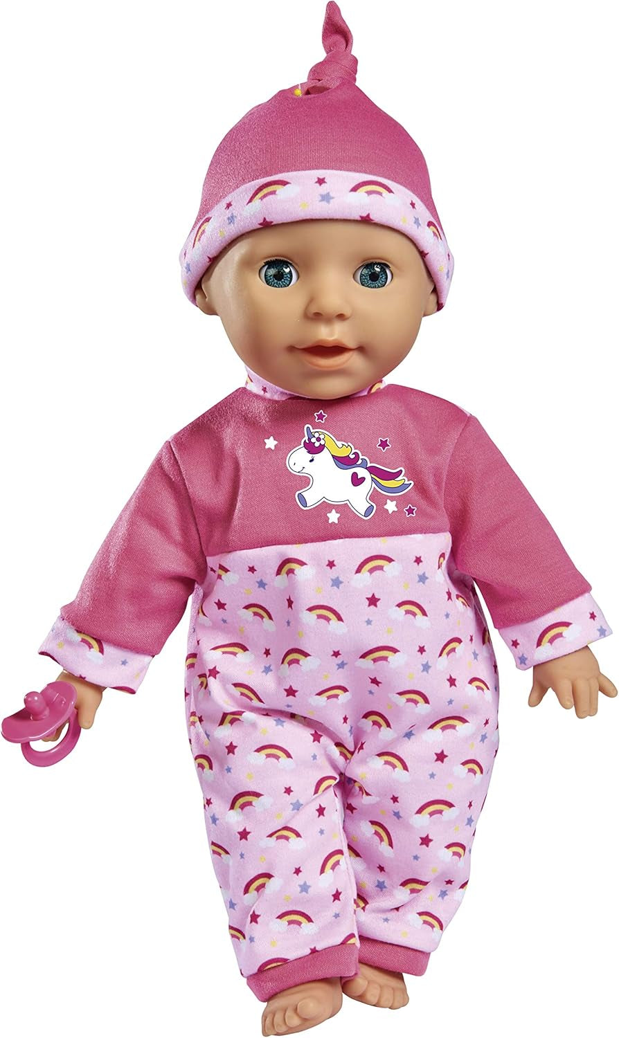 Simba 105140060 - Laura Tickle Baby Lalka z miękkim ciałem i tęczowym materacem, wydaje 25 dziecięcych dźwięków, 38 cm, lalka od 2 lat