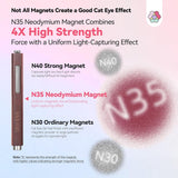 SAVILAND 4X Hochfester Cat Eye Magnes na Nagel: 3-w-1 Nagel Magnes Rund Lange Streifenperle N35 Neodymowy Ultra silny magnes na Nagellac Präzise 3S Formung Cat Eye Gel Nagellak Magnes Magnetstift
