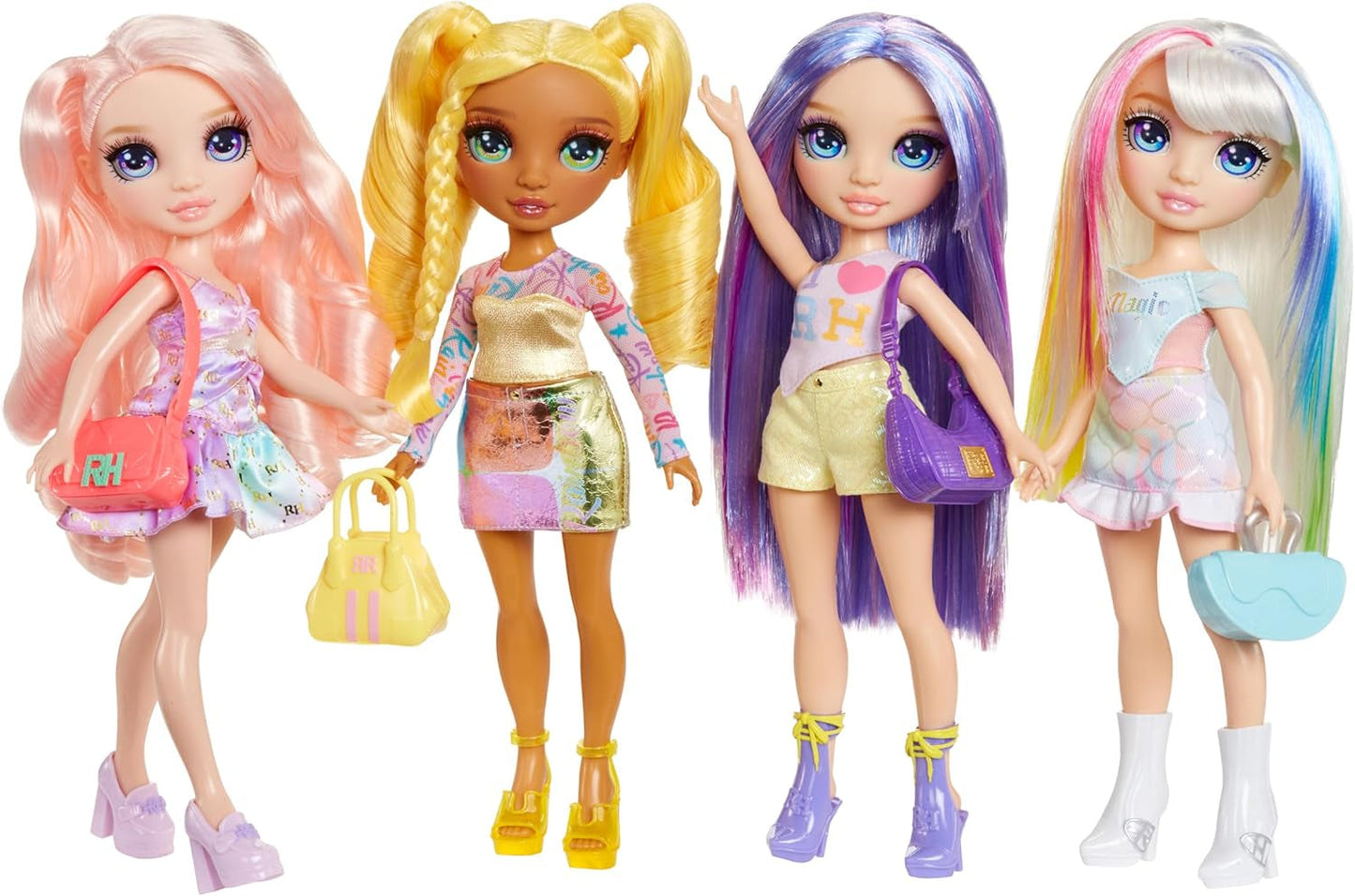 Rainbow High Lalka My Fashion Style - Fioletowa - 28 cm Fioletowa lalka modowa z atrakcyjnym strojem i stylową torbą, do zabawy, pozowania i kolekcjonowania, dla dzieci w wieku 4-12 lat