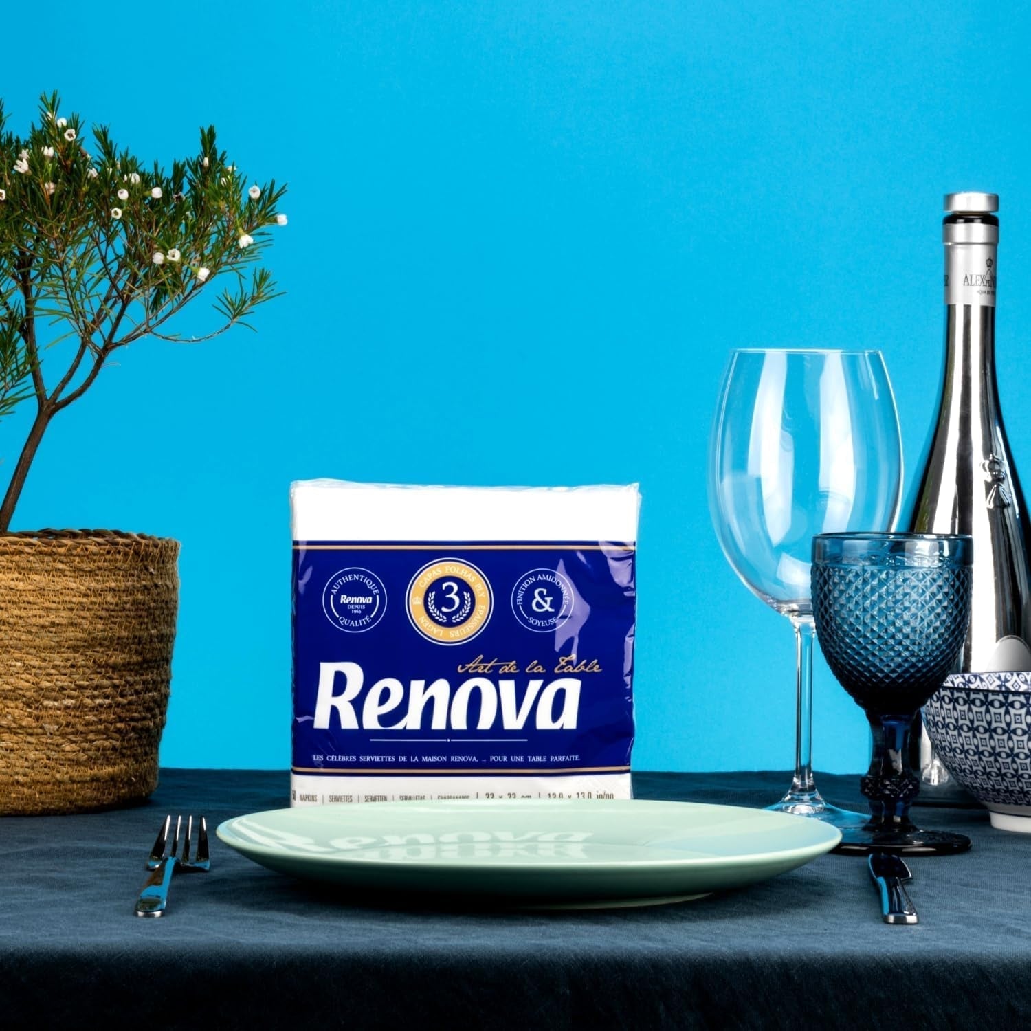 Serwetki papierowe Renova, grafika na stół, 50 serwetek Premium, 3 warstwy