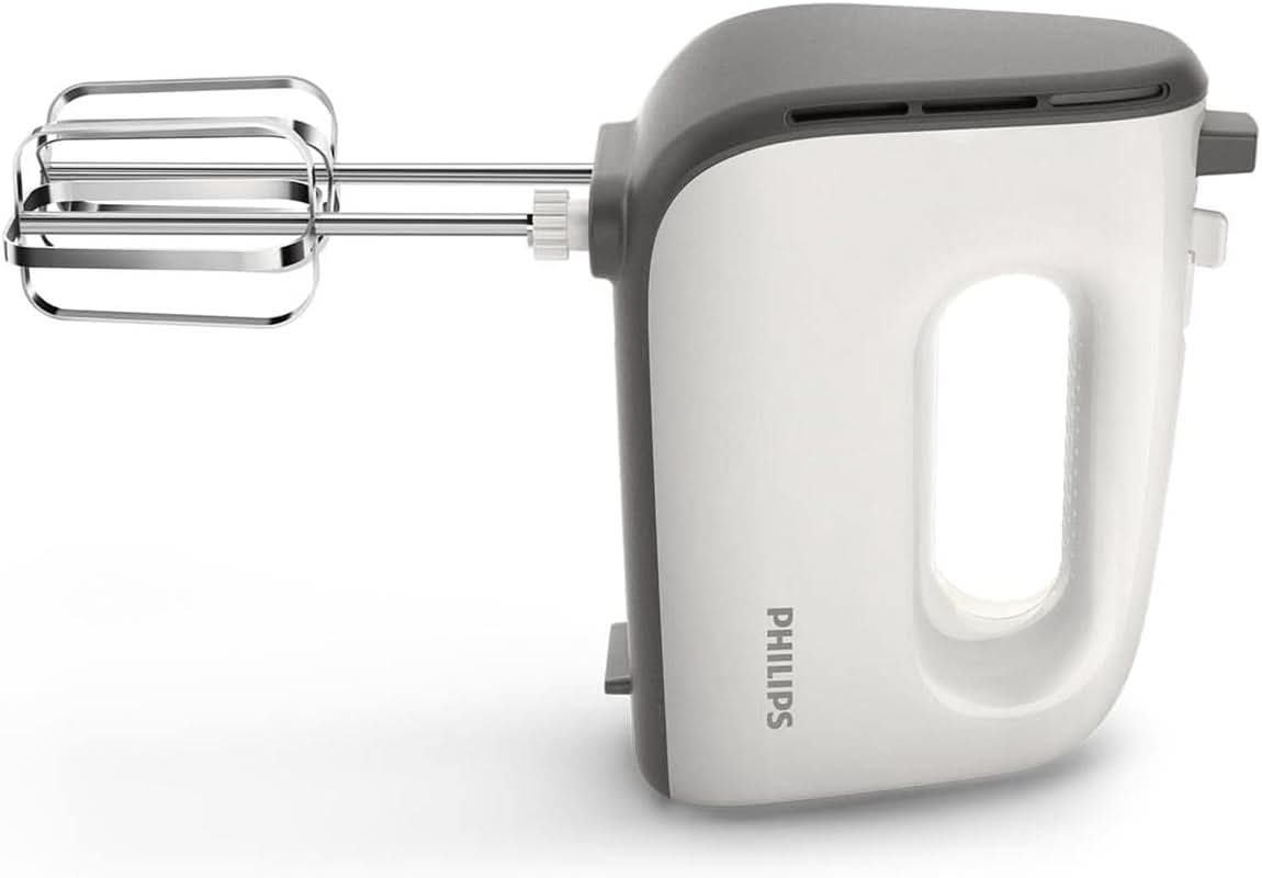 Mikser ręczny Philips, 450 W, 5 Geschwindigkeiten plus Turbo, biały/szary (HR3741/00) Kuchnia Naty Shop