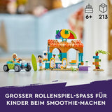 LEGO Friends Stojak z smoothie na plaży Zestaw do odgrywania ról Pomysł na prezent dla dziewcząt i chłopców w wieku 6 lat z figurkami Żółw i akcesoria Zabawka wspomagająca rozwój społeczny 42625 Zestawy do budowania Besuche den LEGO-Store