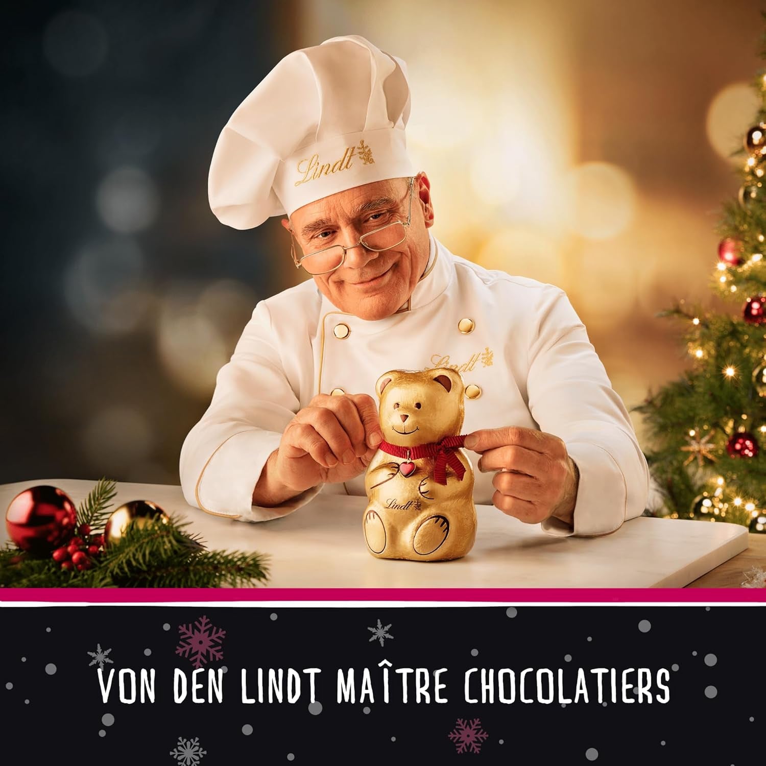 Czekolada Lindta | WITAJ Mini Mikołaju | 50g | 5 Mini Moși Moși (po 10 g) z delikatnej mlecznej czekolady | Świąteczne figurki czekoladowe dla małych i dużych