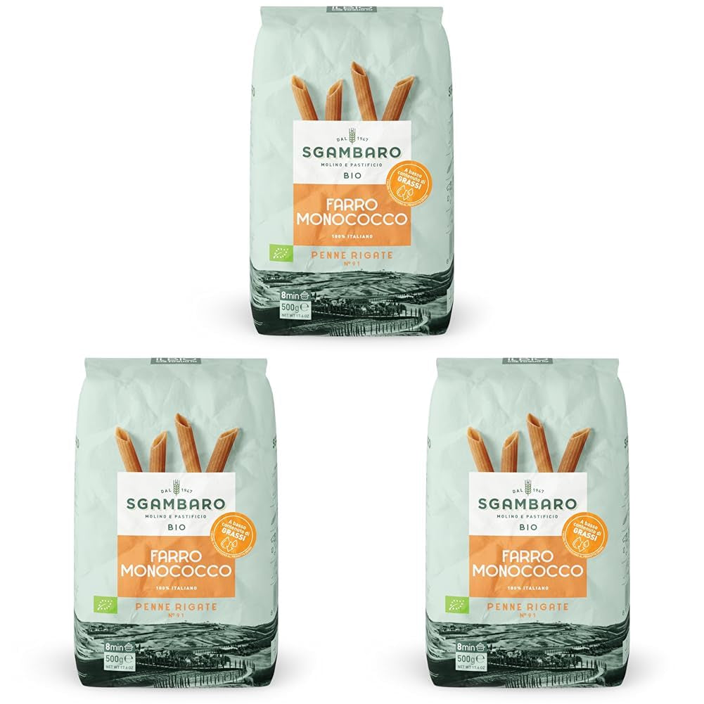 Organiczny makaron Penne Rigate N.91 - 500g Niskotłuszczowy makaron pszenny - Źródło błonnika i białka