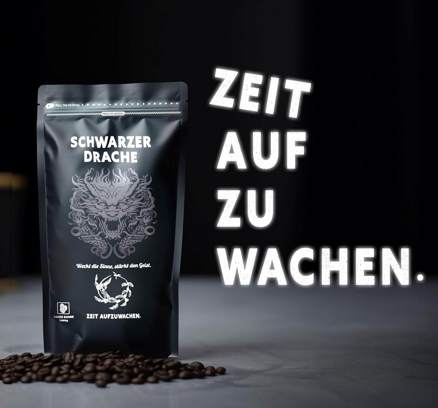 Black Dragon Espresso 100% Robusta - Ekstra mocna kawa palona w ziarnach - Bardzo mocna i pełna kawa z dużą zawartością kofeiny - Bardzo mocne espresso