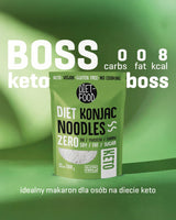 Dietetyczny makaron shirataki | Makaron Konjac o niskiej zawartości węglowodanów | 200 gramów wegańskiego, niskokalorycznego, beztłuszczowego, bez sojowego, bezglutenowego, rozpuszczalnego w wodzie makaronu dietetycznego