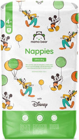 Marka Amazon: pieluszki Mama Bear Disney Ultra Dry, rozmiar 3 (4–9 kg) – pudełko miesięczne, białe, 172 szt. (2 opakowania po 86 szt.)