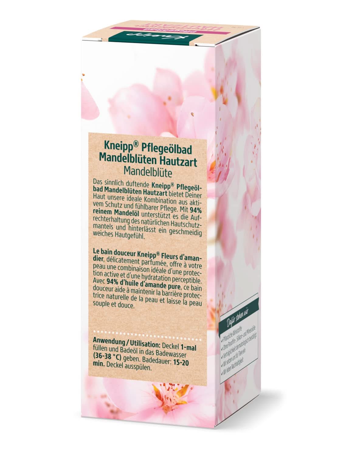 Kneipp, olejek do kąpieli z 94% czystego olejku migdałowego, do skóry suchej i wrażliwej - 100 ml Prysznic i kąpiel Naty Shop