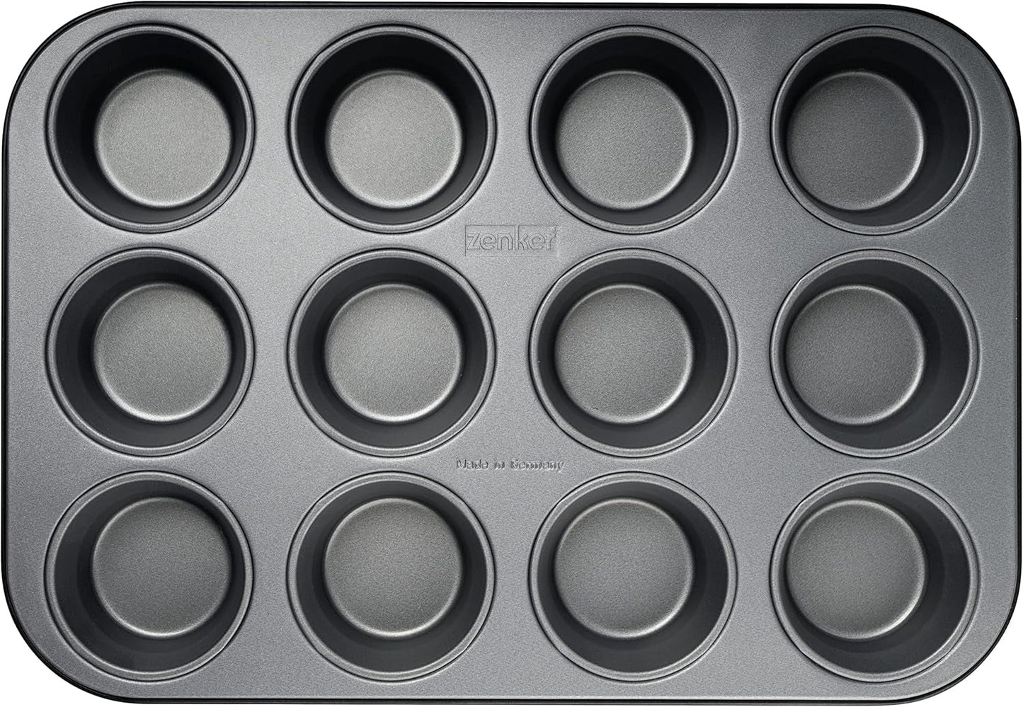 Zenker 12Er Muffinform Energy, Premium-Backform, Für Köstliche Kuchen, Verkürzt Die Backzeit Um Bis Zu 20% (Farbe: Silber/Anthrazit), Menge: 1 Stück, Hellgrau Und Dunkelgrau Formy i blachy do pieczenia Naty Shop