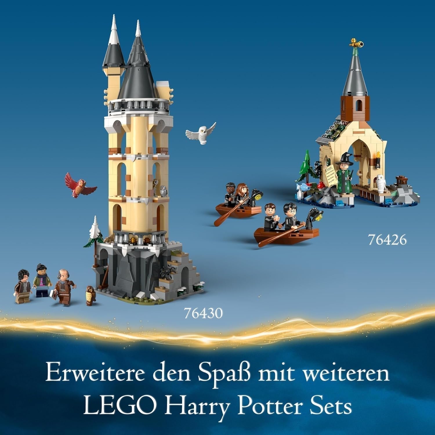 LEGO Harry Potter Chatka Hagrida: Niespodziewana wizyta Zestaw z 5 minifigurkami i 2 figurkami zwierząt, prezent dla kobiet i mężczyzn, magiczna zabawka przygodowa, zestaw fantasy 76428 Zestawy do budowania Beuche den LEGO-Store