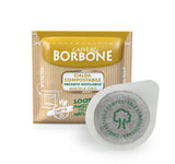 Caffè Borbone Kompostierbare Kaffeepads, Gold-Kaffeemischung - 100 podkładek - Kompatybilne z papierowymi podkładkami ESE System 44 mm