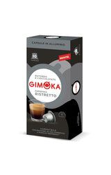 Gimoka Kaffeekapseln Espresso Ristretto, Intensität 11/13-100 Kapsel aus Aluminium - Kompatybilny z Nespresso* Haushalts-Espressomaschinen - 100 Stück (10 x 10 Getränke) - Hergestellt in Italy