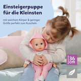 BABY Born Hannah Play with Me - Lalka Baby z 5 funkcjami - Korpus z miękkiego materiału wraz z akcesoriami - Lalka 36 cm - Zasilanie bateryjne - Odpowiednie dla dzieci od 1 roku