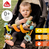 Fehn Activity Spiral Sleeping Forest - zabawka do wózka dotykowego - zabawka dla dziecka do łóżeczka, kojca, wózka i fotelika - zabawka aktywizująca motorycznie dla niemowląt i małych dzieci od 0+ miesiąca Baby Toys Naty Shop