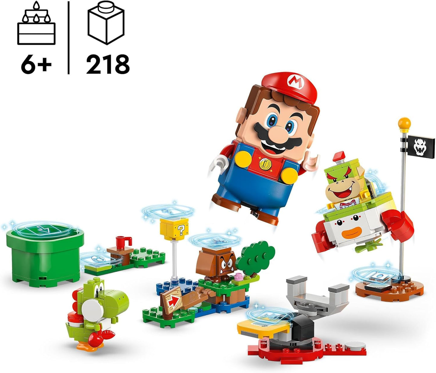 LEGO Super Mario Adventure z interaktywnym Mario, zestaw wózka młodszego klauna, zabawka Yoshi, prezent Nintendo dla chłopców, dziewcząt i graczy w wieku od 6 lat 71439 Zestawy do budowania Besuche w sklepie LEGO