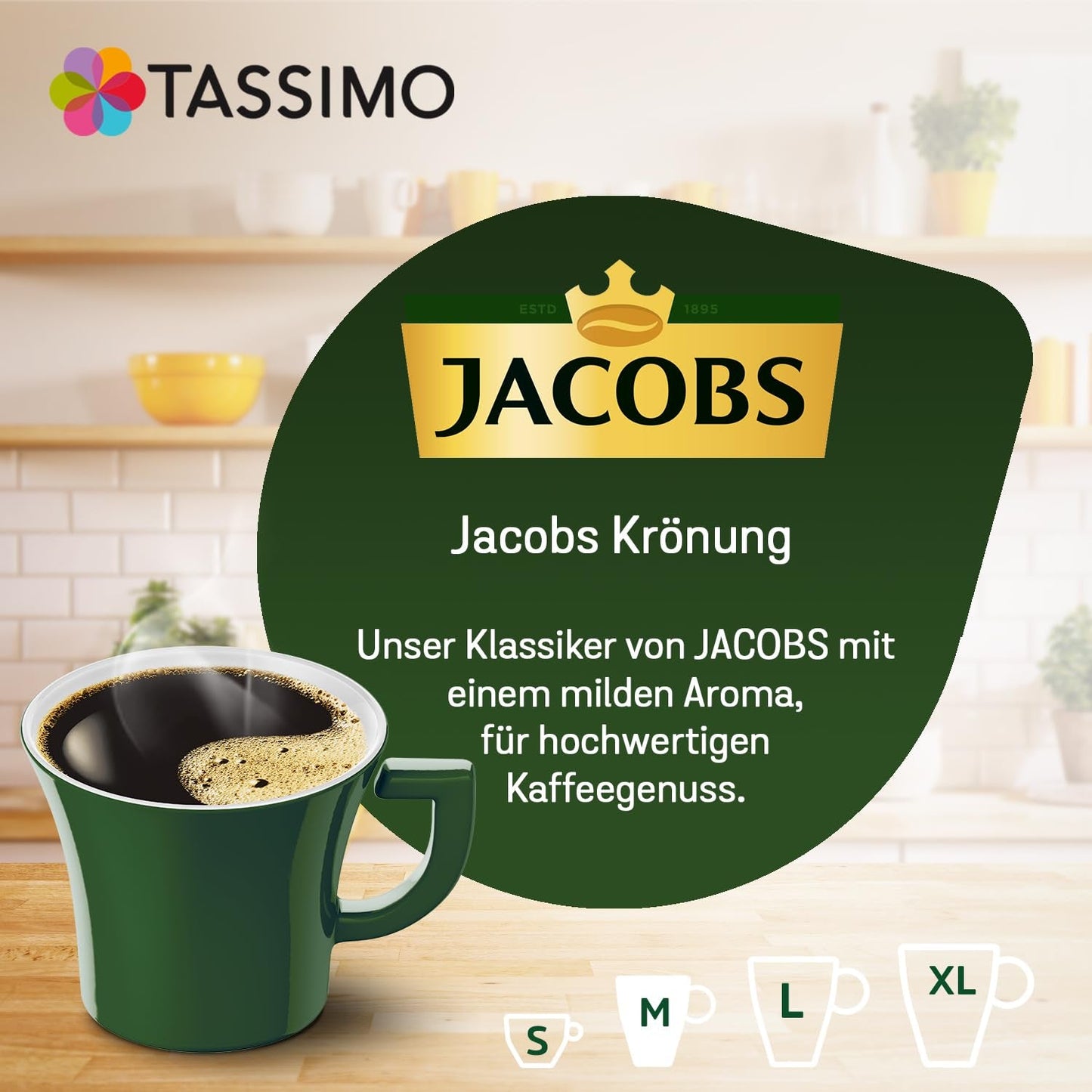 Tassimo Kapseln Jacobs Krönung, 5 x 16 podkładek, 80 Kaffeekapseln