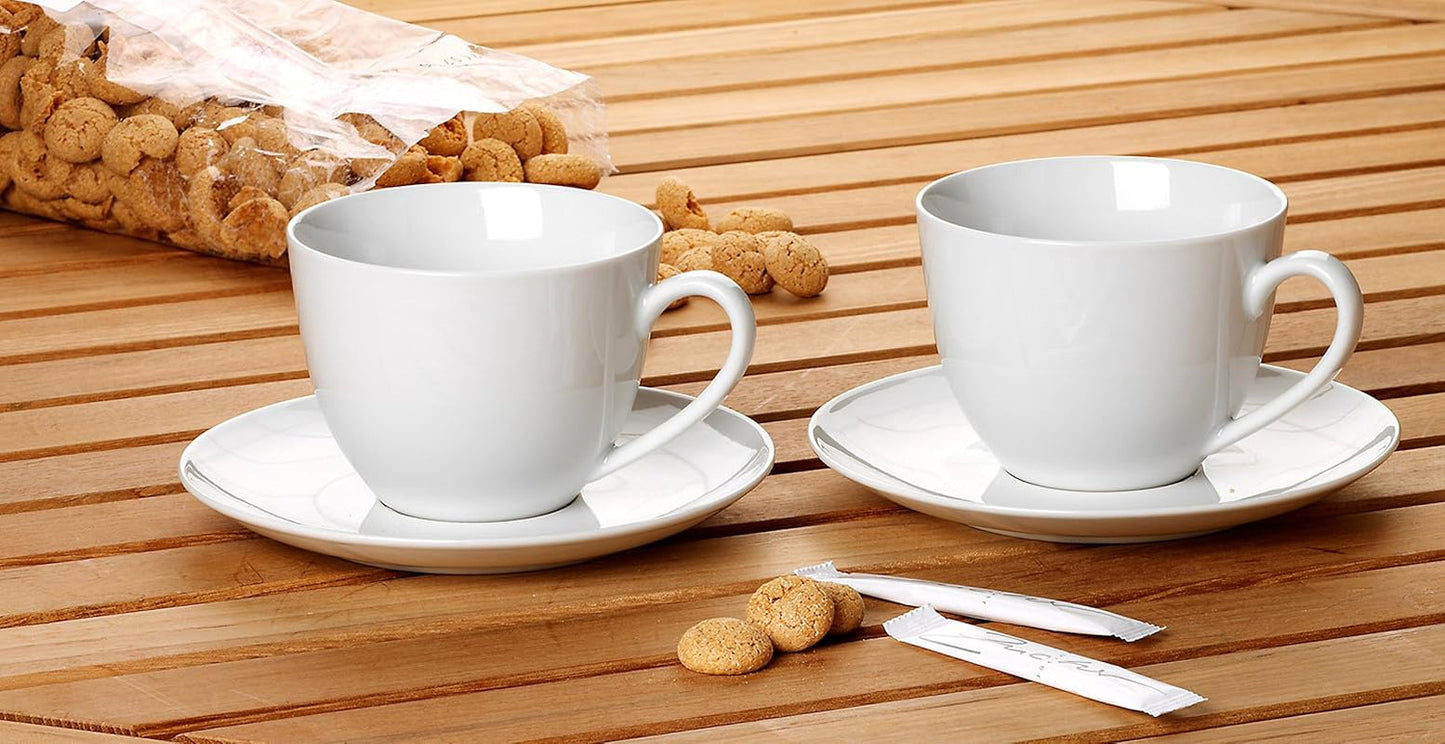 Zestaw do cappuccino Ritzenhoff & Breker Bianco, 4 sztuki, 300 ml
