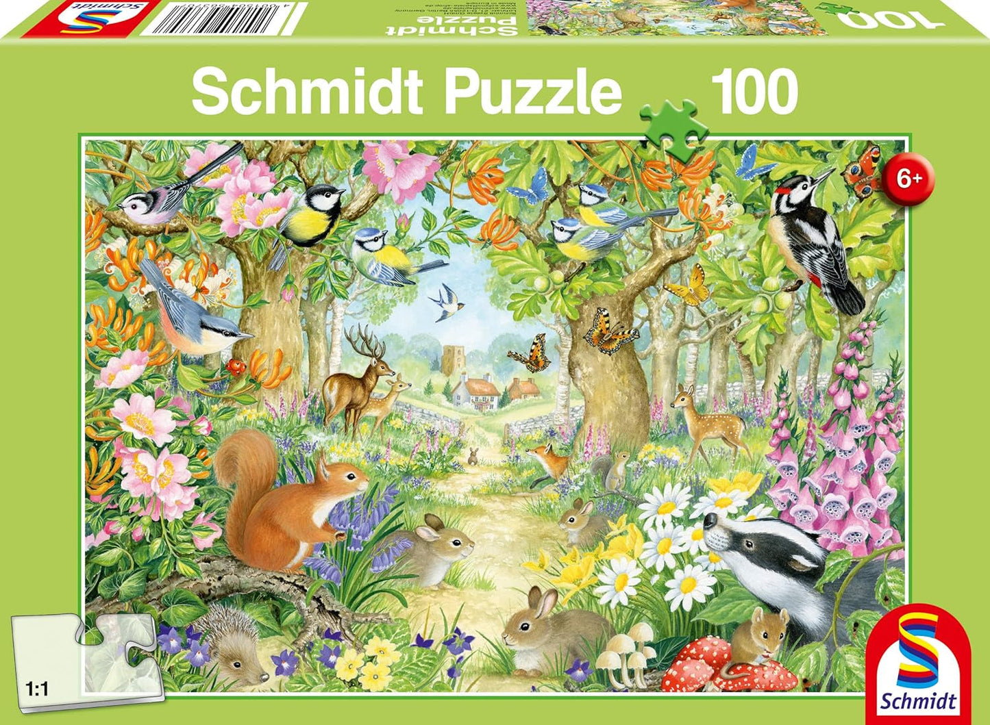 Schmidt Spiele 56370 Zwierzęta leśne Puzzle dla dzieci 100 elementów Puzzle Naty Shop Domyślny tytuł
