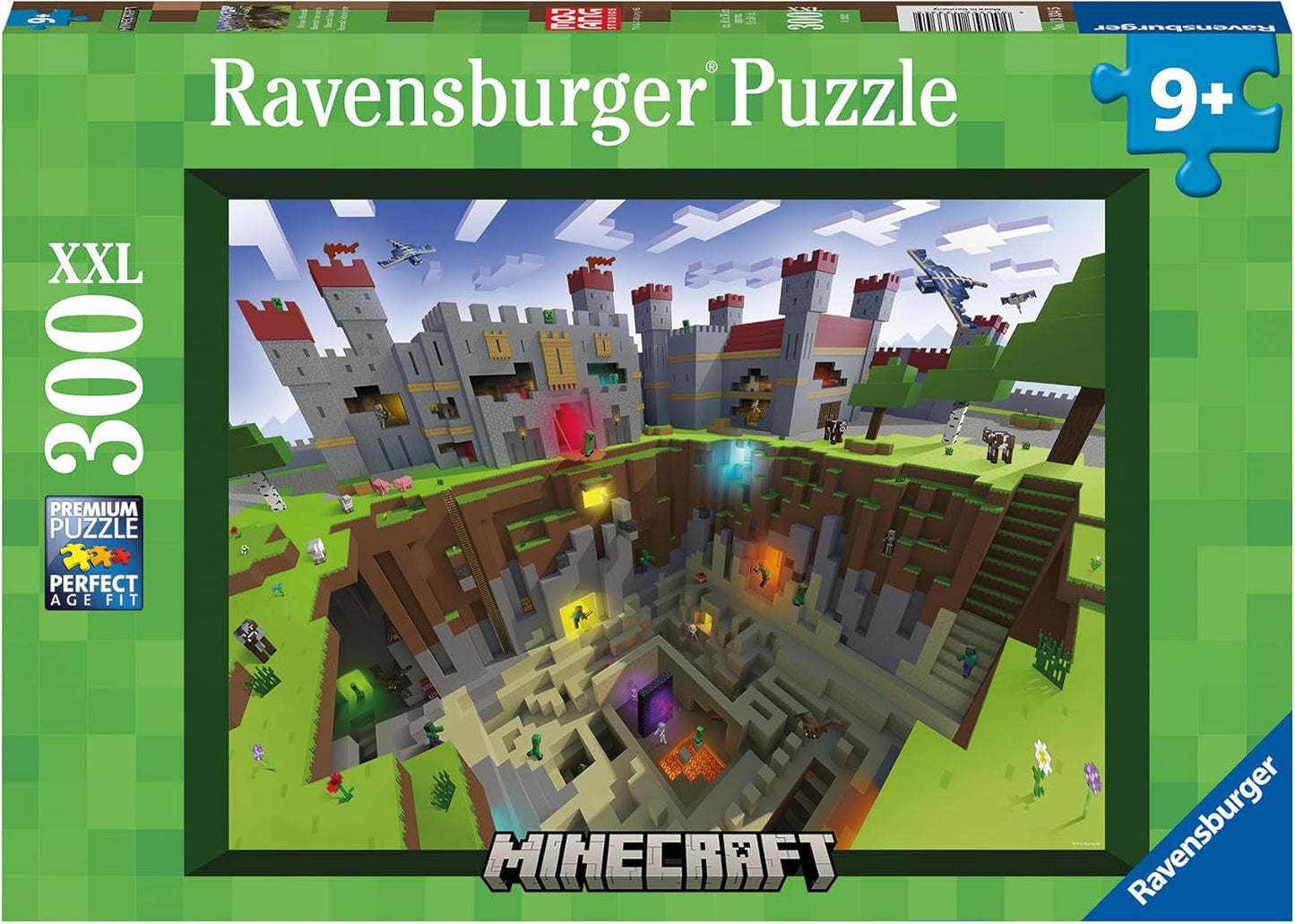 Puzzle Ravensburger dla dzieci 13334 - Minecraft Cutaway - 300 elementów Minecraft XXL puzzle dla dzieci powyżej 9 lat Puzzle Naty Shop Single