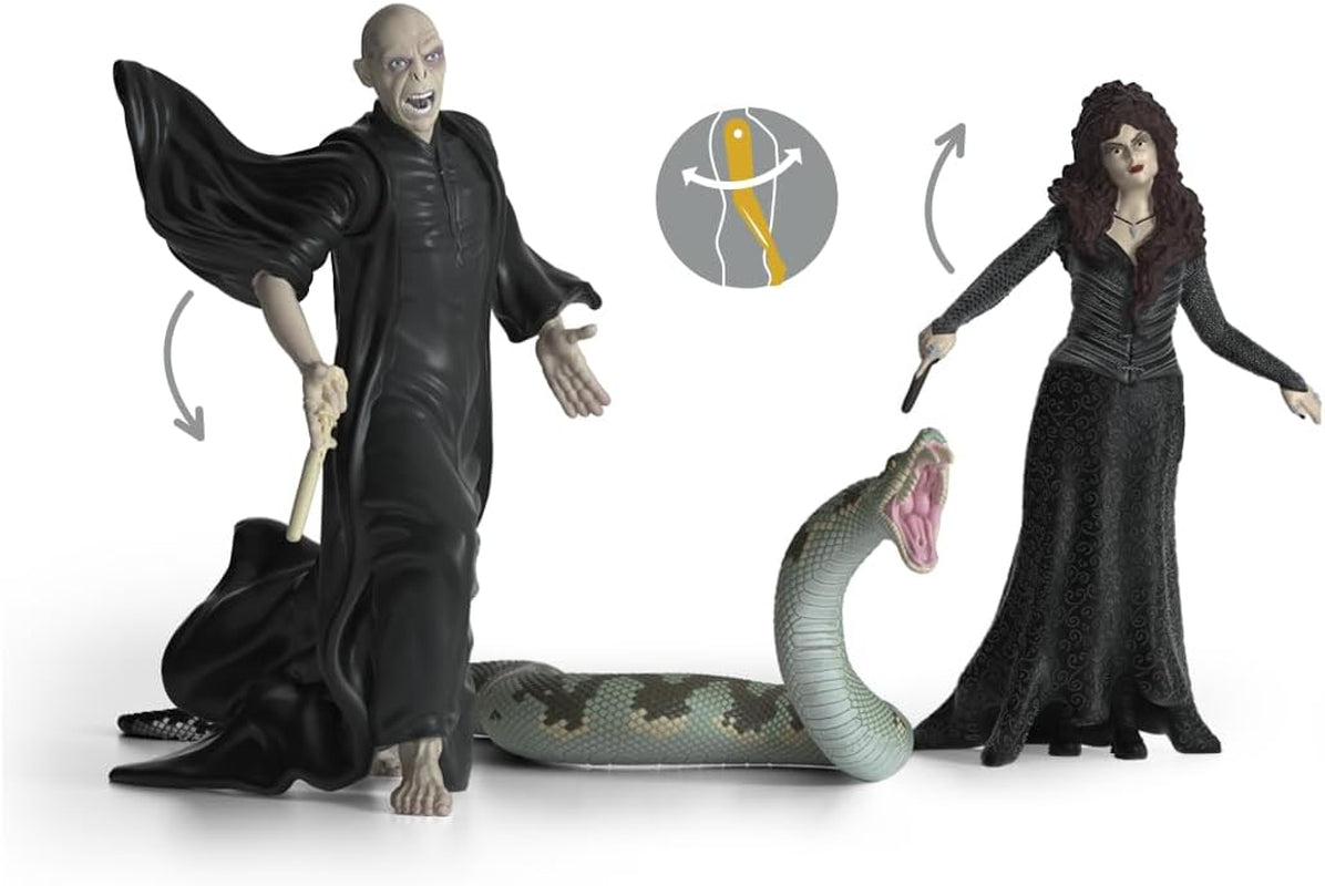 Schleich 42684 Lord Voldemort, Nagini i Bellatrix Lestrange, od 6 lat, HARRY POTTER - figurka do zabawy, 21 X 16 X 18 cm Figurki Naty Shop